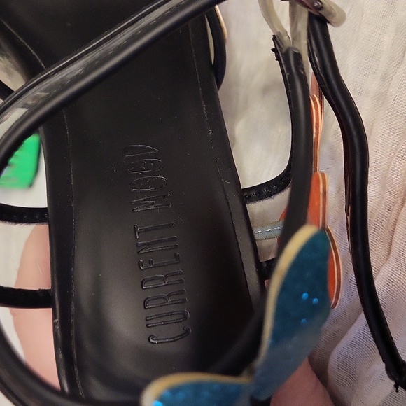 Platform heeled shoes size 6 medium mushrooms flowers Halloween - Picture 13 of 16